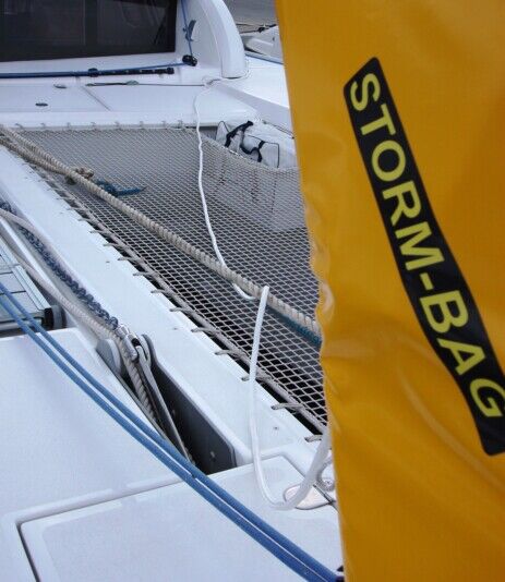 Storm Bag on catamaran